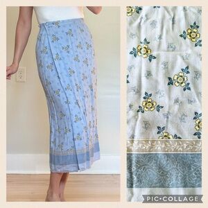 Vintage Sag Harbor Faux Wrap Midi Skirt